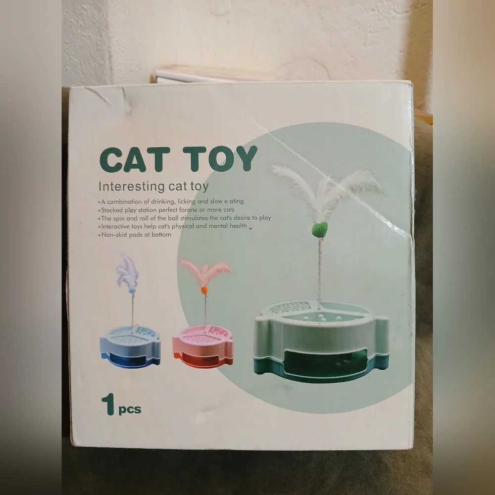 Interactive Cat Toy with Feather